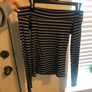 Off the shoulder striped top